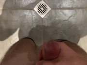 Boy Masturbating in Bathroom