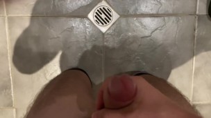 Boy Masturbating in Bathroom