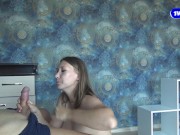 Step sister sucks step brothers big cock deep and lick cum 2/16