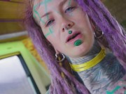 Hardcore Anal Fuck and Cum on Face in Sexy Lingerie with Hot Tattoo Girl - Facial - POV 14/16