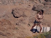 horny college girl fuck a stranger in a nude beach - little arden 1/16