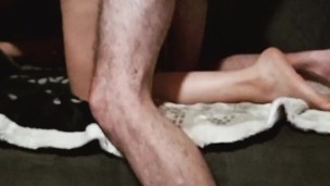 Homemade variant of anal sex after returning from the club