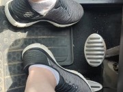 Revving my mini Cooper in my sneakers 15/16