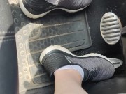 Revving my mini Cooper in my sneakers 2/16