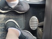 Revving my mini Cooper in my sneakers 9/16