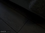 She sucks him off and rides his tiny cock but can't enjoy herself 1/16