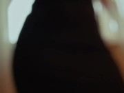 Jerk & Cum on my Big Ass in Nylon Pantyhose with Tampon String out of my Ginger Pussy 4/16