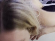 😮 Watching Shrek leads to Threesome Mouth Fuck Cute Girls POV 🥵 13/16