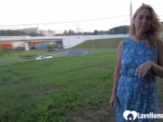 I met this hot MILF while walking and I got to fuck her outdoors. 1/16