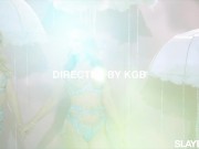 SLAYED Hungry Blonde lesbian Devours her partners pussy 1/16