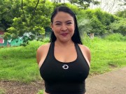 Fan finds busty Daniela Gomez and invites her to fulfill her fantasies outdoors in a public park. 4/16