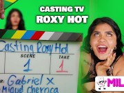 Two cocks in Roxy Hot's mouth and pussy 16/16
