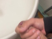 Cumming in the bathroom