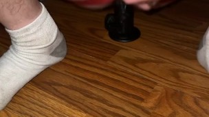 Slut riding bbc dildo