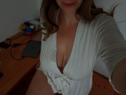 Wife with big tits craves morning sex. Blowjob and marital fucking in bed. 1/16