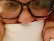 SHY NERDY COLLEGE GIRL FILMING HERSELF WHILE BBC STRETCHING HER TIGHT PUSSY AND ASSHOLE 12/16