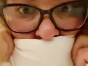 SHY NERDY COLLEGE GIRL FILMING HERSELF WHILE BBC STRETCHING HER TIGHT PUSSY AND ASSHOLE 13/16