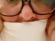 SHY NERDY COLLEGE GIRL FILMING HERSELF WHILE BBC STRETCHING HER TIGHT PUSSY AND ASSHOLE 14/16