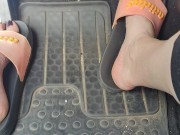 Revving in pink Adidas slides 4/16