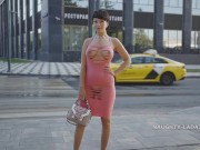 I cut my dress and went for a walk around the city 9/16