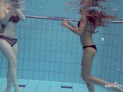 Astonishing babes swimming without clothes and have fun 3/16