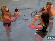 The guy can barely resist the beautiful babes 10/16