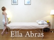 Ella Abras reaches her peak from her masseurs hands 1/16