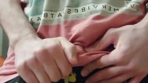 jerking off before bed. Lot of CUM