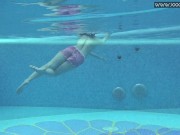 Cute petite teen wearing cute clothes underwater 2/16