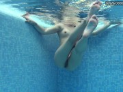 Cute petite teen wearing cute clothes underwater 5/16