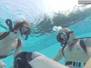 Hot babe sucks then fucks big dick in water 14/16