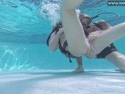 Hot babe sucks then fucks big dick in water 4/16