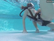 Hot babe sucks then fucks big dick in water 8/16