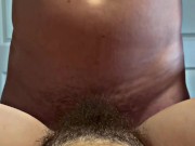 MILF pov. Sons best friend cums on hairy MILF pussy 4/16