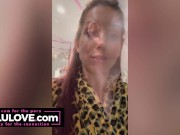 Big boobs babe flashing tits & oozing cumshot creampie closeup selfie in behind scenes daily adventures - Lelu Love 7/16