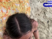 I'm FUCKING with my STEPSISTER on a PUBLIC beach and a REAL COUPLE CAUGHT US 2/16