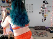 Camgirl Slut painting Slutty Self Portrait on LIVESTREAM 10/16