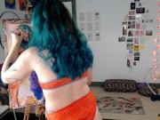 Camgirl Slut painting Slutty Self Portrait on LIVESTREAM 11/16