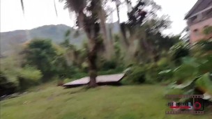 Young Colombian woman spied and fucked in jacuzzi of her cabin