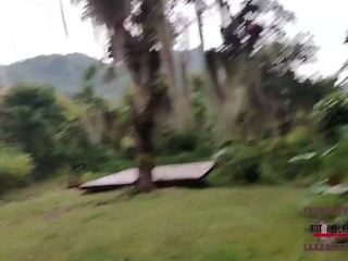 Young Colombian woman spied and fucked in jacuzzi of her cabin