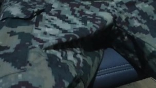 Massive cumshot from an alpha military man
