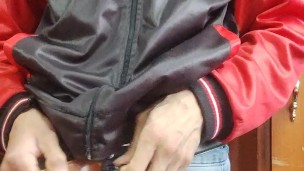 I was almost caught masturbating my cock in the living room.
