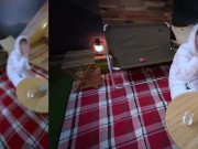 【仲良しカップルのキャンプえっち】「気持ち良い…」星空の下、テントの外で大胆セックス！ 2/16