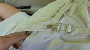 Stepsister getting Horny and Wets Her Panties after a Ride