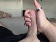 Teasing myself in boxers *ASMR* huge cumshot 12/16