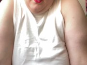 Watch me make a Croptop so my nipples peek out. 16/16