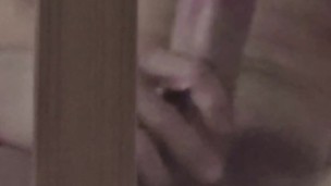 Hairy hard cock jerk off and loud cumshot, bro