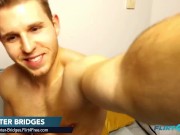 Flirt4Free - Hunter Bridges - Blonde Superstud's Fun Time On The Couch 10/16