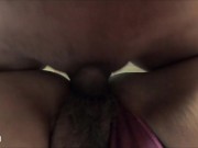 Unfaithful wife cheats on husband and gets her hairy pussy penetrated, wet panties, cum squirted   . 8/16