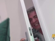 FakeHostel - female lez couple try to get a peaceful night at hostel but get disturbed by a hard thick cock looking for pussy 5/16